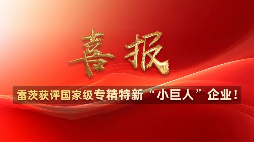 喜報(bào)：雷茨獲評(píng)國(guó)家級(jí)專(zhuān)精特新“小巨人”企業(yè)！